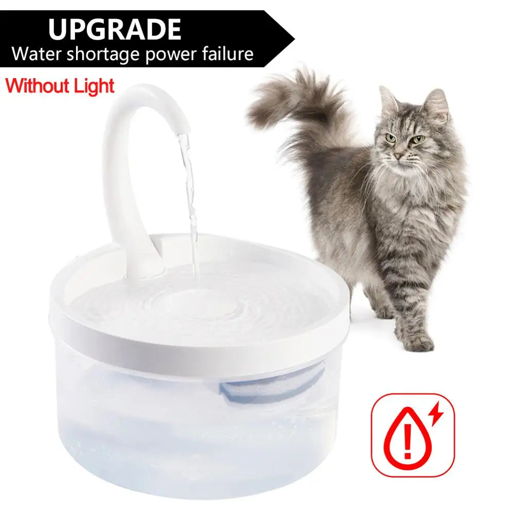 2L Pet Cat Fountain LED Blue Light USB Powered Automatic Water Dispenser Cat Feeder Drink Filter for Cats Dogs Pet Supplier