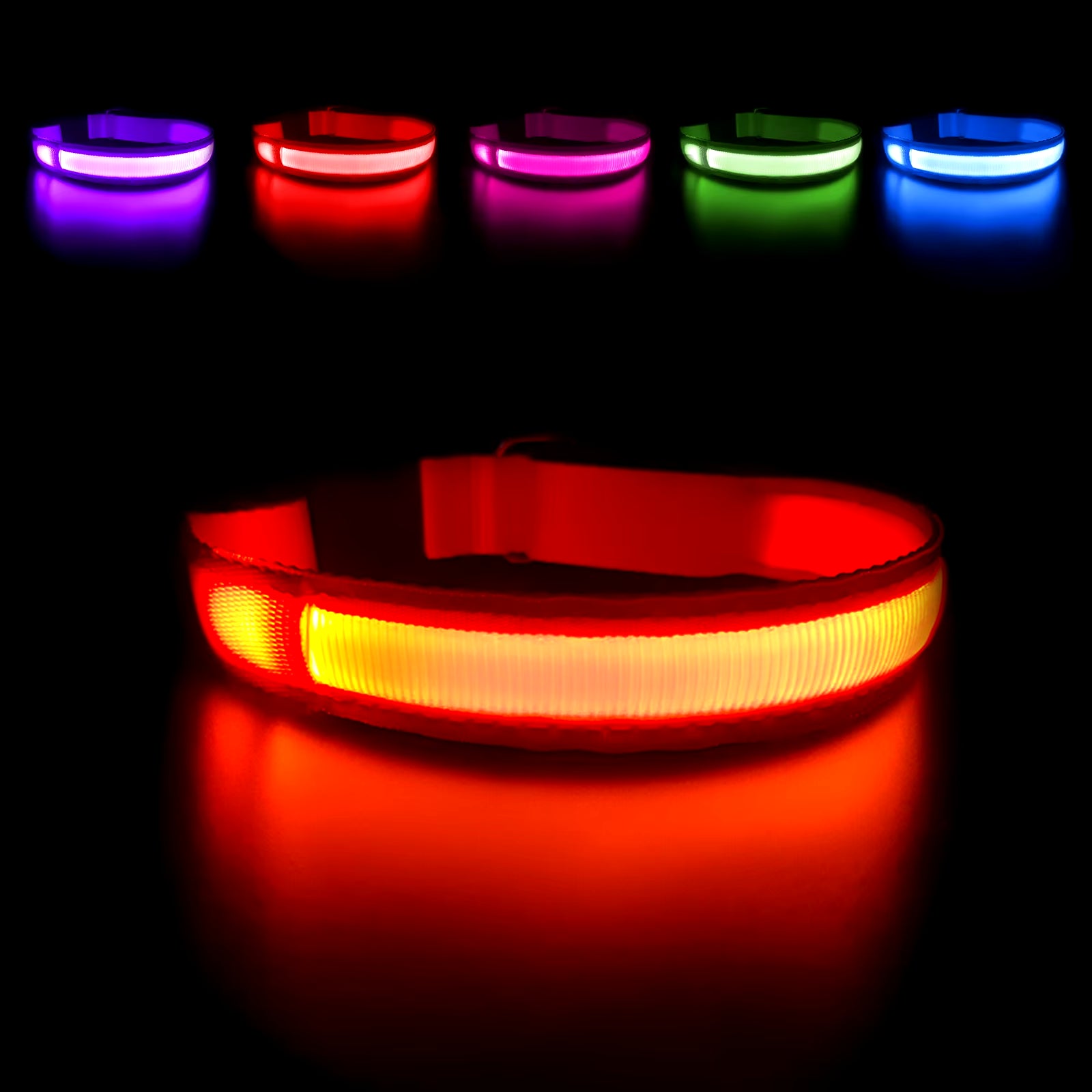 Dog Collar Luminous Pet Supplies Dog Collar Waterpoof Safety Collars Dropship