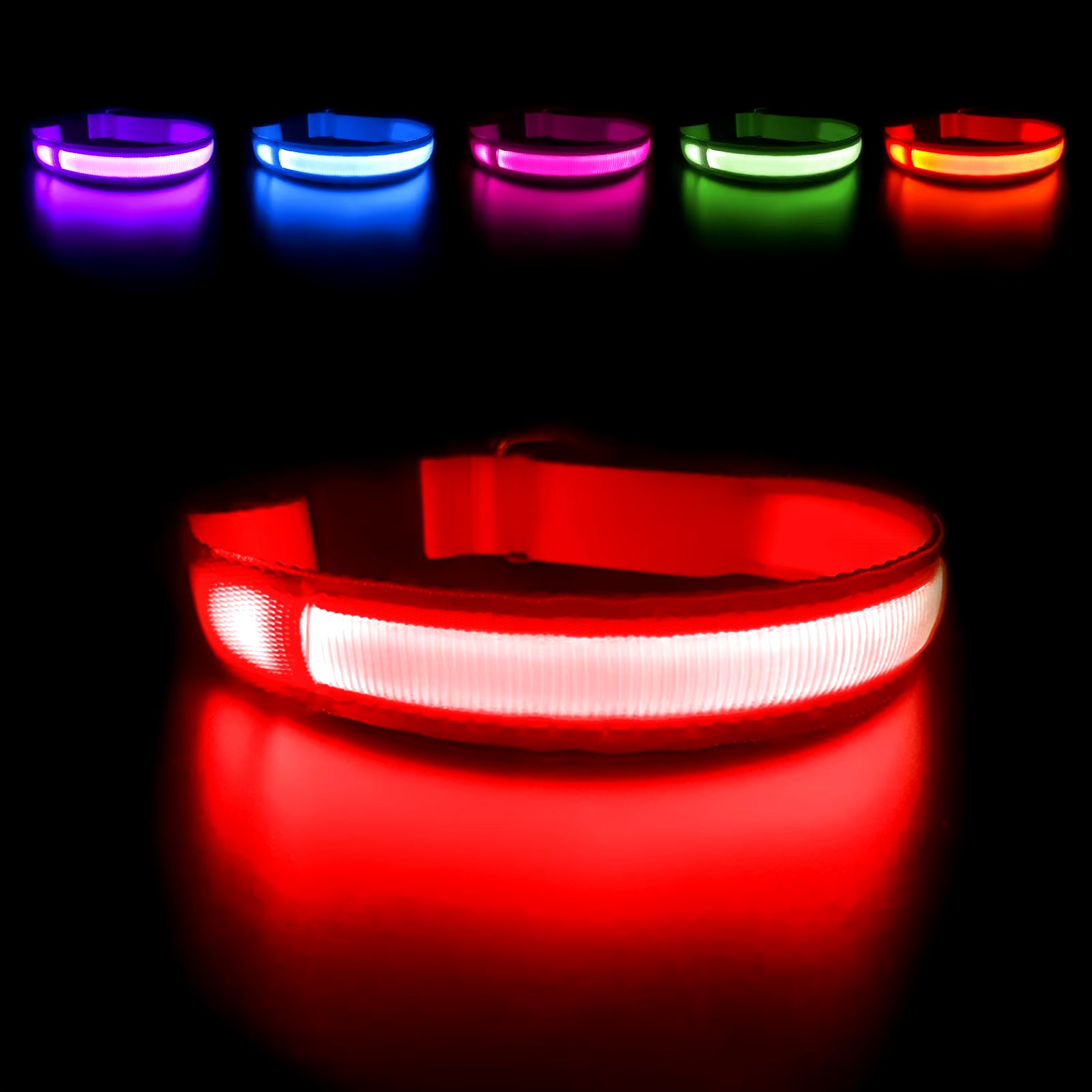 Dog Collar Luminous Pet Supplies Dog Collar Waterpoof Safety Collars Dropship