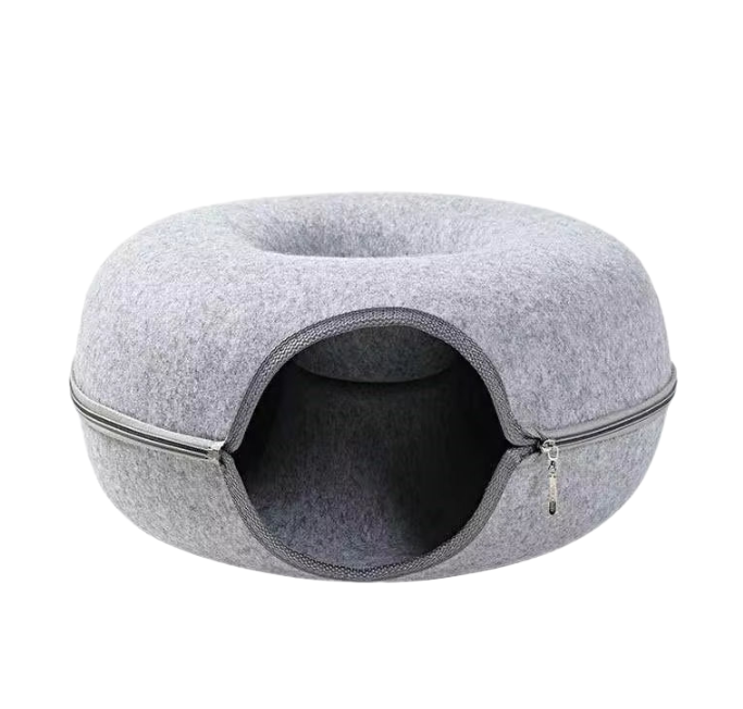 Túnel-Cama Donut Interactivo para Gatos